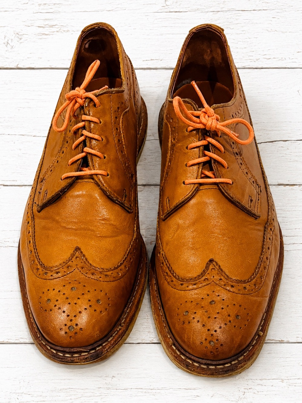 Allen Edmonds MacNeil 4165 Brown Shell Cordovan Longwing Wingtip Oxford 10D USA